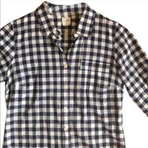 Navy and white JCrew shirt